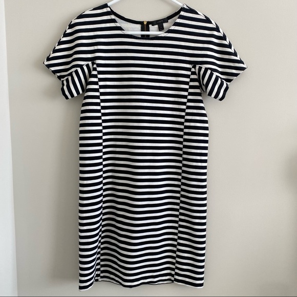 J Crew Nautical Striped Dress Black White Small - Picture 6 of 11